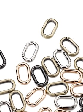 5Pcs/lot Metal Oval Ring Spring Clasps Openable Carabiner Ke