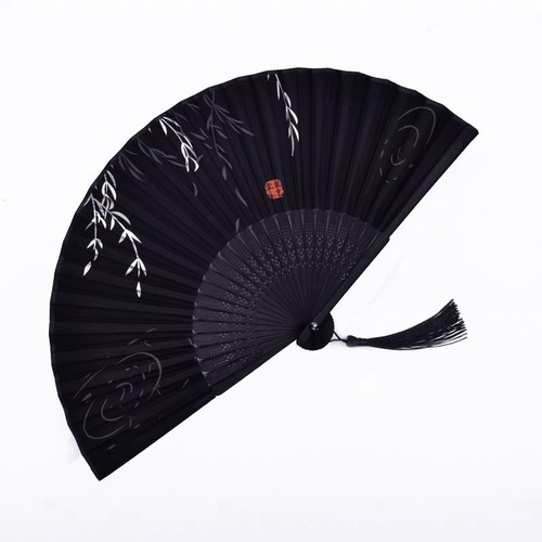 全竹骨折扇乌金铁扇扇子男生霸气防身竹扇子竹骨折扇简约现代