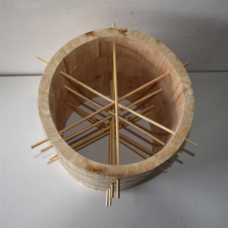 圆桶蜂箱土养蜂箱中蜂诱蜂桶招蜂桶杉木圆格子蜂箱全套养蜂箱