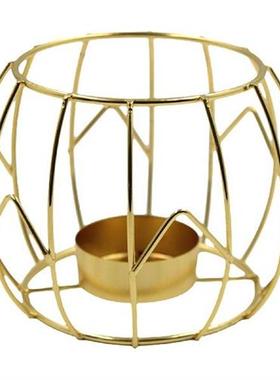 Luxury Candle Holder Hollow Votive Candles Metal Decoration