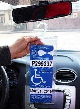 1pcs Handicap Parking Placard Holder Ultra Transparent