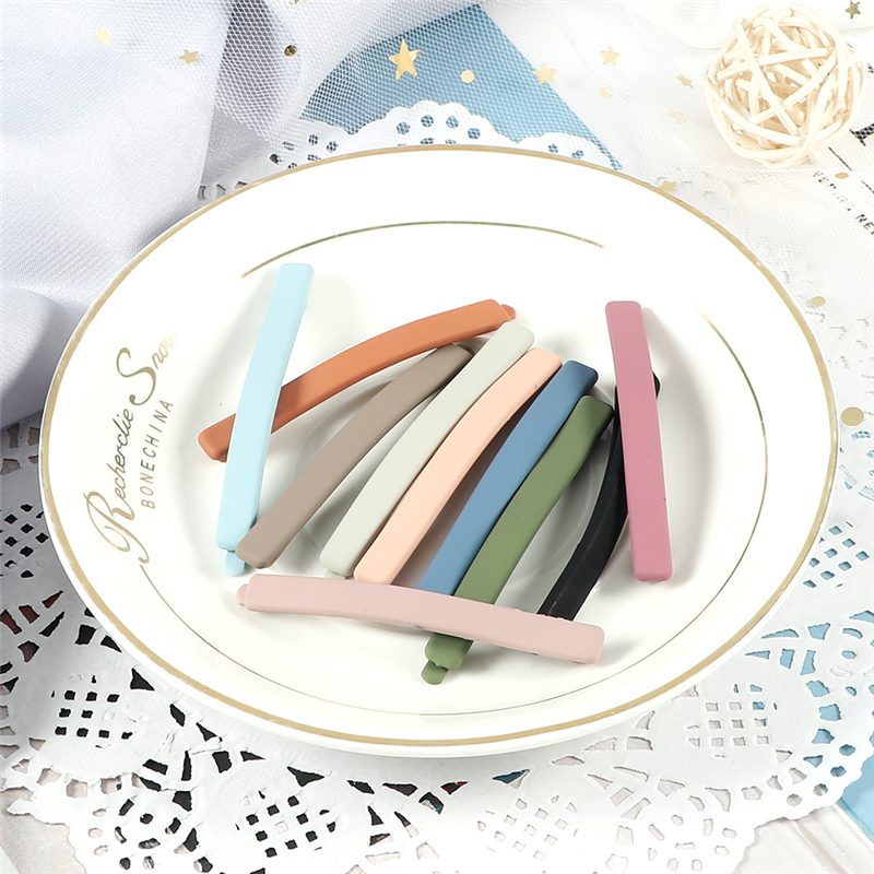 5Pcs/Set Candy Colors Hair Clips For Girls Women Simple Basi