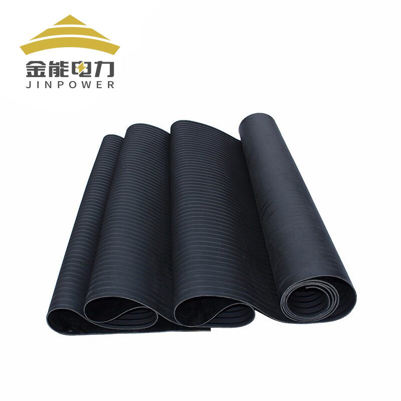金能电力绝缘垫5mm 1米*10米绝缘塑胶垫黑色高压绝缘胶板配电室YD
