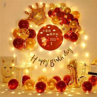 白天宴装饰百天布置装饰家里宝宝满月仪式感拍照婴儿背景布套餐