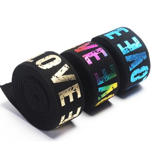 LOVE 4cm Classic Webbing Rubber Printing Band Elastic