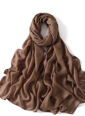 Hijabs mu?ulmano para mulher len?o fino liso xales femme