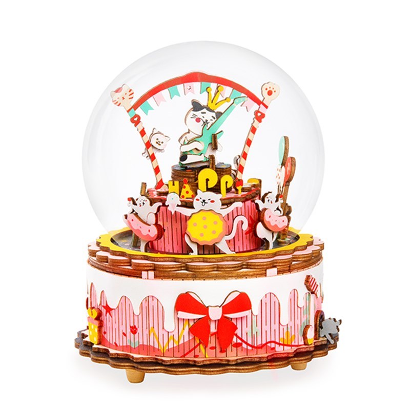 Robotime Stem  3D Wooden Puzzle Music Box for gifts