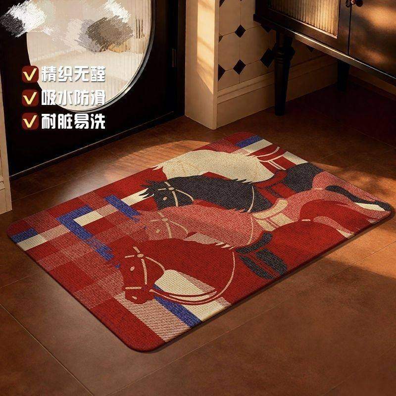 马年新款仿亚麻浴室地垫卫生间防滑垫子门口吸水门垫厕所速干地毯,居家布艺,家用脚垫,淘宝优惠券,粉丝福利购,淘宝优惠卷