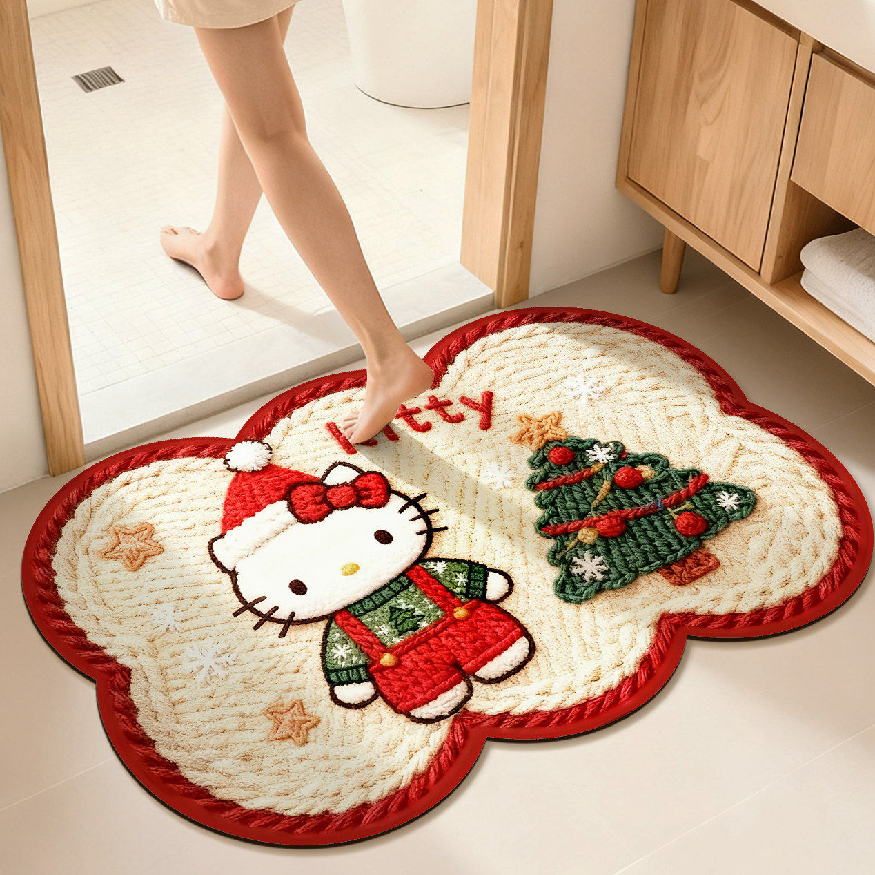 浴室地垫硅藻泥防滑圣诞卡通2025新款厕所吸水速干卫生间家用垫子,居家布艺,入户地垫,淘宝优惠券,粉丝福利购,淘宝优惠卷
