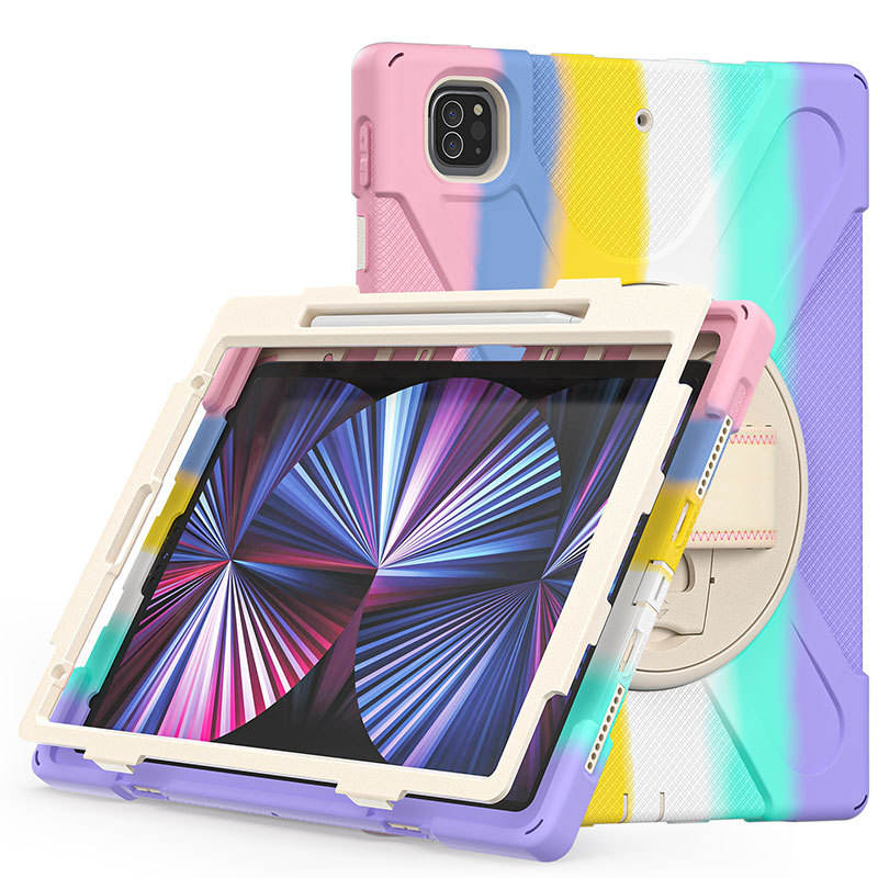 厂家2021款iPad Pro129英寸保护套第五代A2378矽胶套横竖支撑防摔