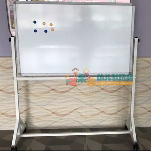 极速育才可移动双面黑板幼儿园宝宝儿童绿色画板磁性白板支架式教