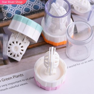 Contact Lens Cleaner Case Box Manual Rotation Type Plastic C
