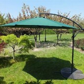 极速高@档户外折叠香蕉伞 3米大太阳伞防紫外 遮阳伞庭院伞岗亭伞