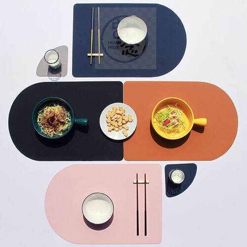 好货。Nordic style household leather dining pad hotel restau