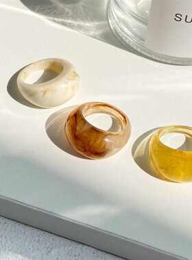 ring rings women 饰品树脂戒指7号 ornaments fashion jewelry