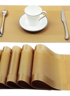 pvc placemats washable kitchen table heat resistant set of 6