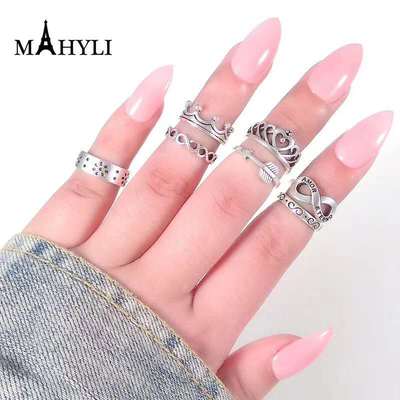 Fashionable Ring Combination Ring with Diamond Set