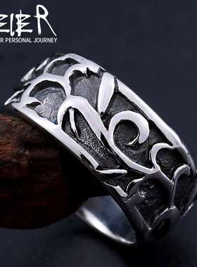 beier retro vine shape stainless steel ring mens personalit