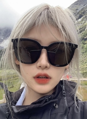 方圆脸适合的眼镜偏光太阳眼镜女防紫外线大脸显瘦近视墨镜带度数