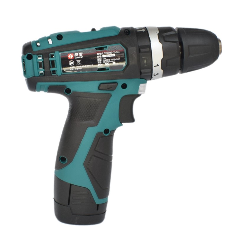 良业充电式手钻多功能家用锂电钻12V墙钻电螺丝刀起子 LCD699-2SC
