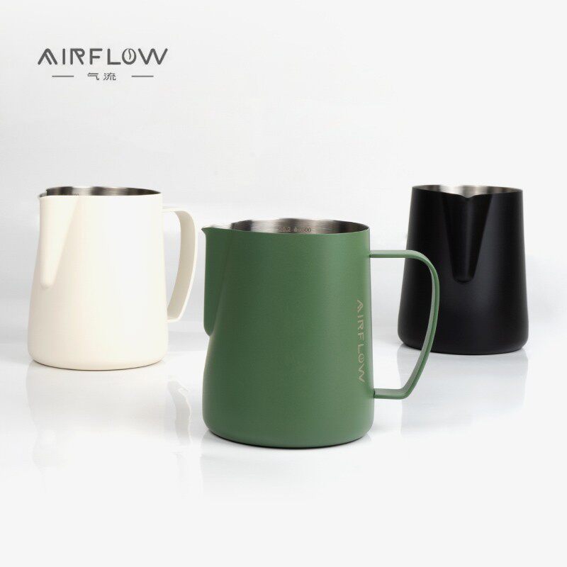 【适合新手】AIRFLOW气流鹰嘴拉花缸2.0 尖嘴压纹拉花杯/打奶缸