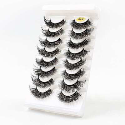 极速new5pairs 3D Fluffy False Eyelashes Long Natural Thick L
