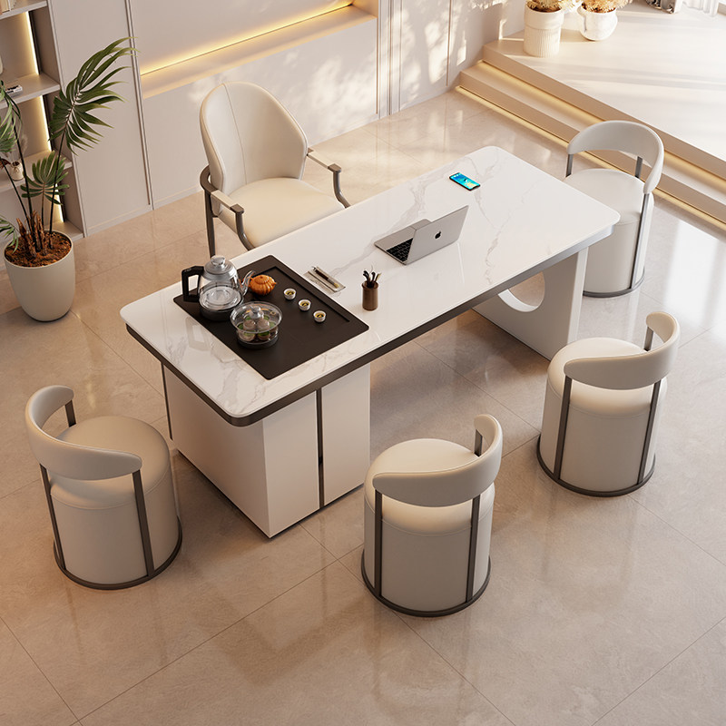 岩板茶桌办公室泡茶一体桌功夫茶桌现代简约阳台客厅家用轻奢茶台,住宅家具,家用茶台/茶桌,淘宝优惠券,粉丝福利购,淘宝优惠卷