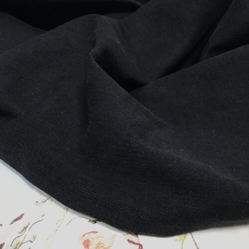 丹宁牛仔黑色布料薄款高弹力水洗柔软日本进口高端裤子服装面料