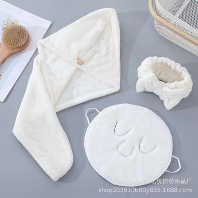 干发帽速干女吸水珊瑚绒包头毛巾
