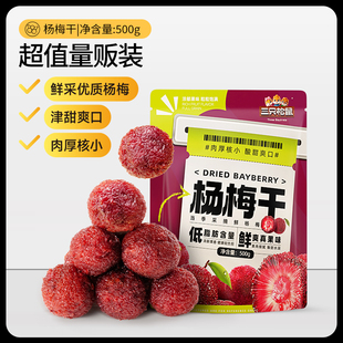 量贩果干凉果梅子蜜饯儿童零食独立包装 三只松鼠_杨梅干500g