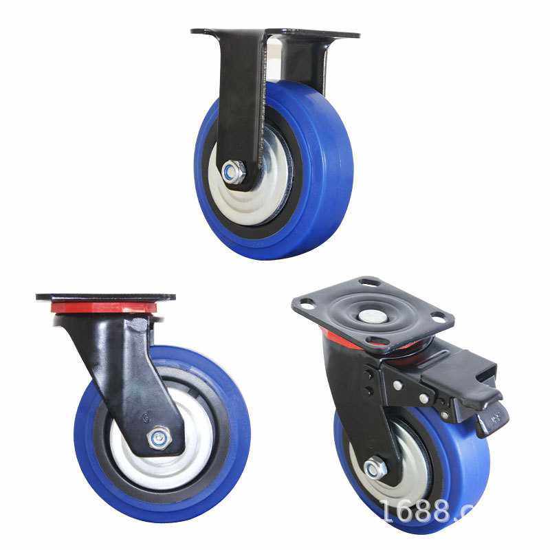 重型塑芯蓝弹轮大型商超万向轮货架家具耐磨脚轮工具柜推车轮,基础建材,脚轮/万向轮,淘宝优惠券,粉丝福利购,淘宝优惠卷