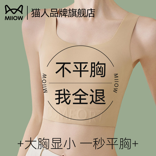 猫人粉底液内衣女大胸显小