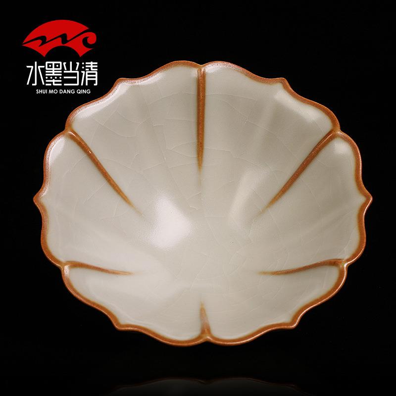 台湾柏韵开片汝窑茶杯主人杯豆黄金丝天青色可养手工单杯陶瓷茶具