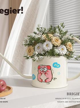 Cegier.洒水壶创意家用加厚小众动画可爱动物花园长嘴铁艺 |弛纵