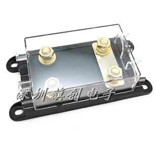 30A/50A/80A/100A/200A300A/400A大号叉栓式汽车保险丝座盒双路座