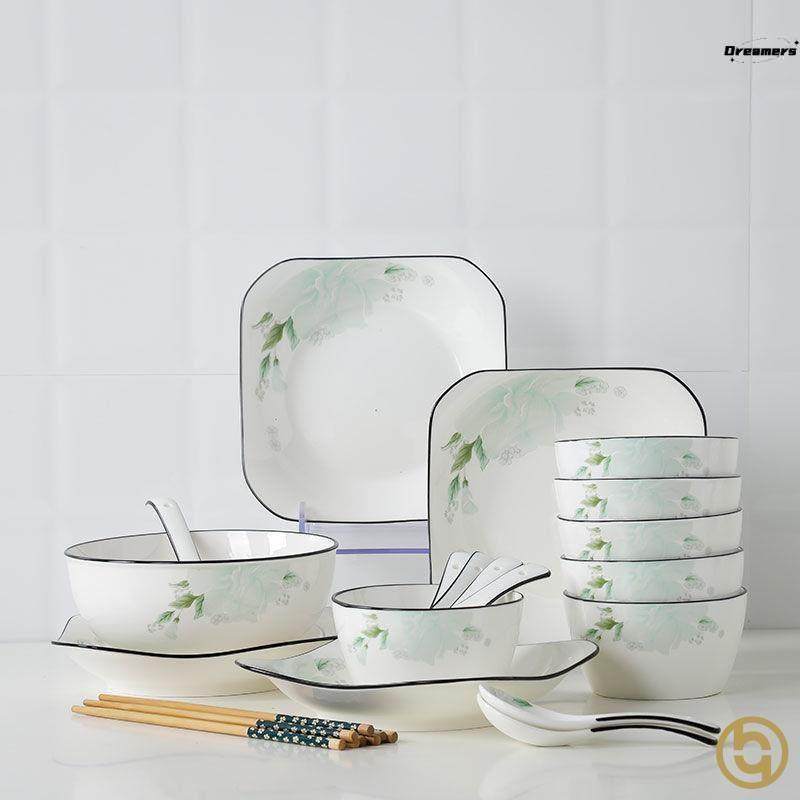 锅碗瓢盆厨房厨具套装碗碟家用饭碗北欧简约陶瓷吃饭欧式创意厂家