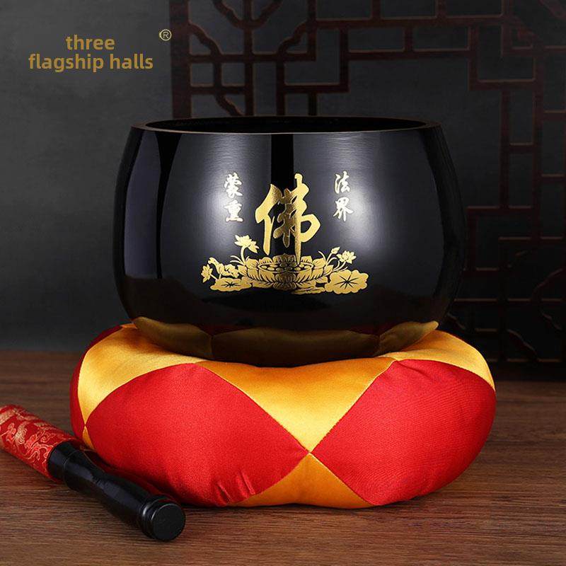 三旗堂佛字铜磬莲花铜钵修行钵佛音碗佛具法会法器铜庆引罄静心碗,家居饰品,装饰摆件,淘宝优惠券,粉丝福利购,淘宝优惠卷