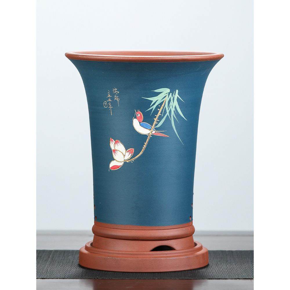 紫砂兰花盆墨兰蕙兰蝴蝶兰君子兰陶瓷特大兰草大花特价高花盆包邮,鲜花速递/花卉仿真/绿植园艺,花盆,淘宝优惠券,粉丝福利购,淘宝优惠卷