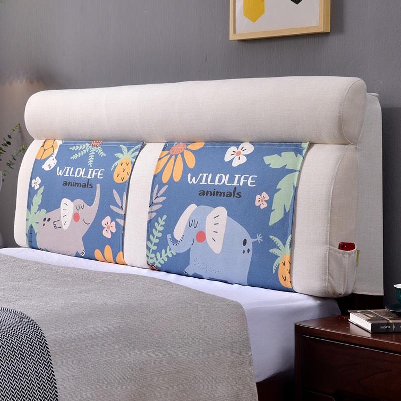 卡通床垫软袋实木床大靠垫枕套榻榻米垫斯堪的纳维亚风格可拆卸和