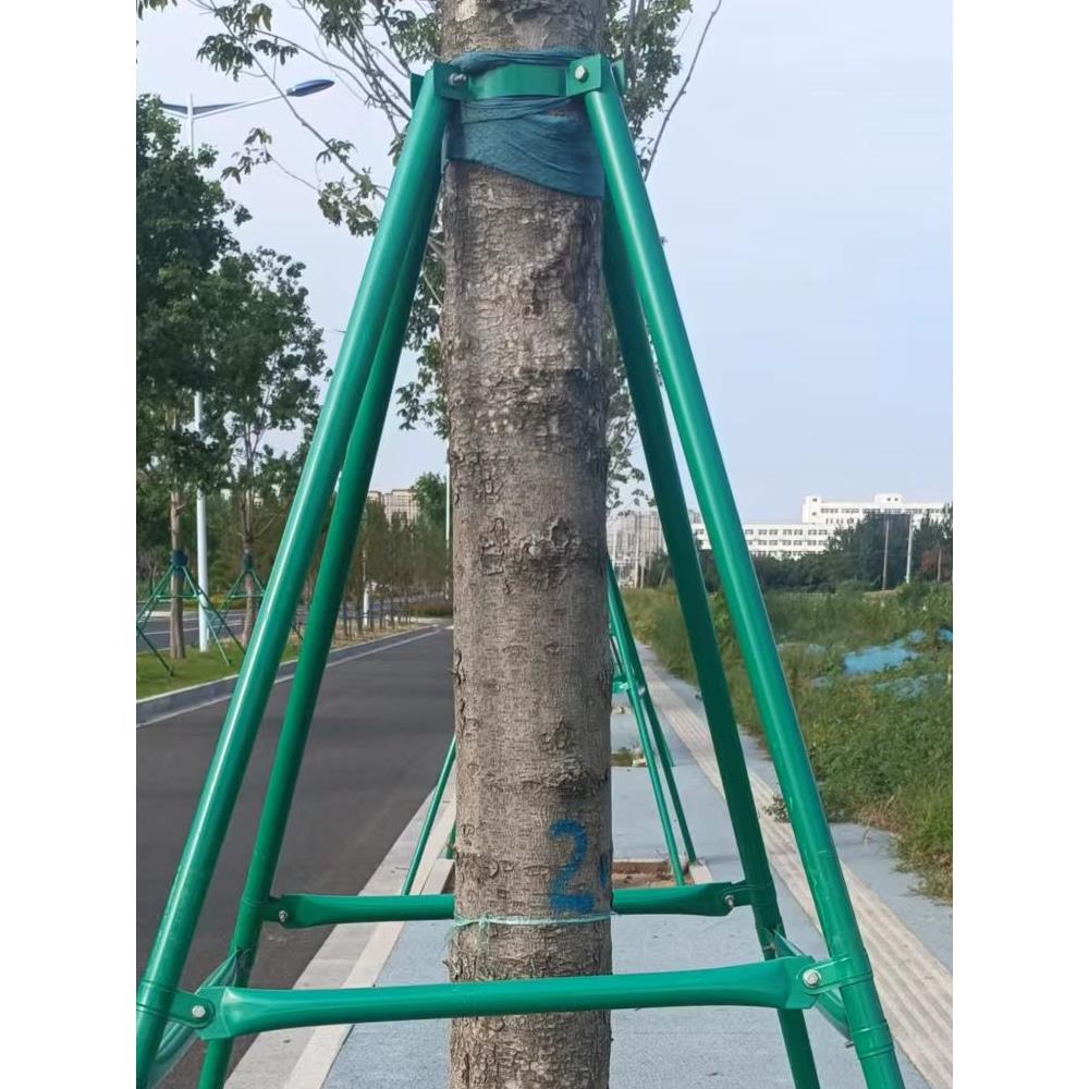钢管树木支撑架固定器行道大树支撑杆乔木防风园林烤漆镀锌树支撑