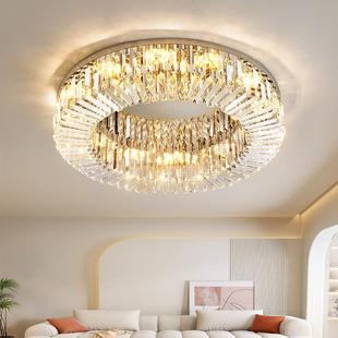 卧室灯 水晶灯轻奢客厅吸顶灯现代简约大气圆形家用灯具2025年新款
