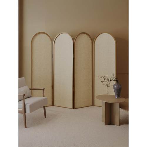 折叠移动屏风客厅实木日式办公室进门遮挡入户正对门玄关卧室隔断