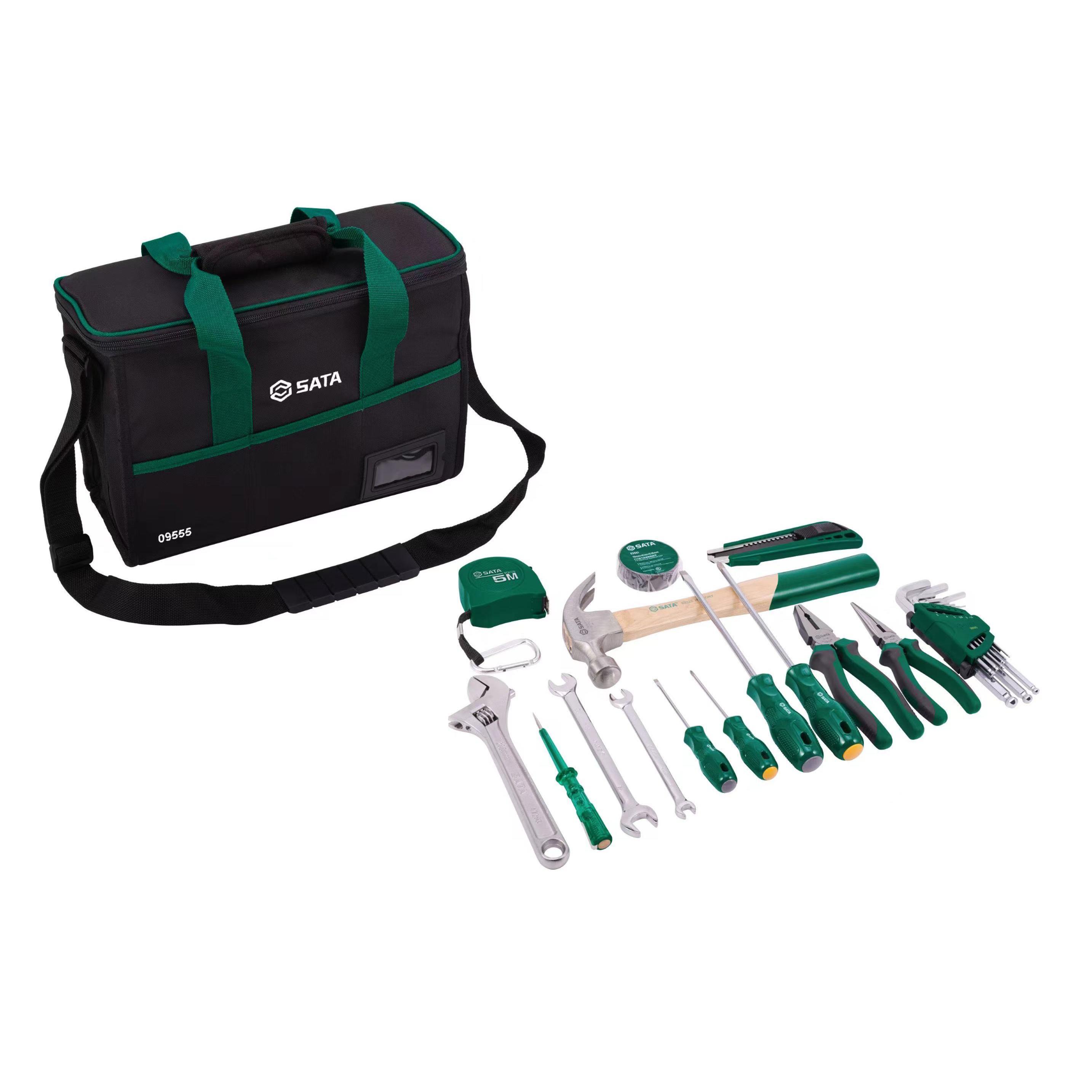 世达工具套装便携式电工常用32件家用电讯工具包组合09555 09556