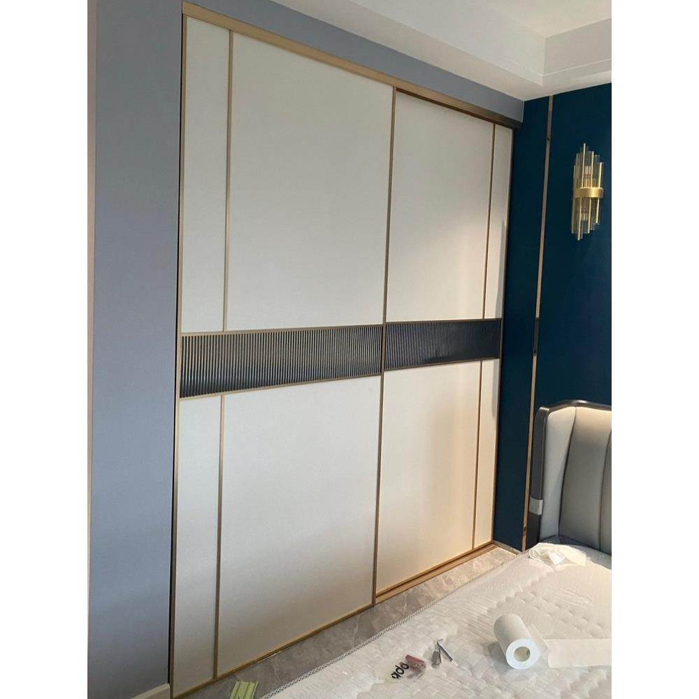 定制轻奢风格衣柜推拉门定制高光板推拉门钢化玻璃实木多层板衣柜,全屋定制,厨房门,淘宝优惠券,粉丝福利购,淘宝优惠卷