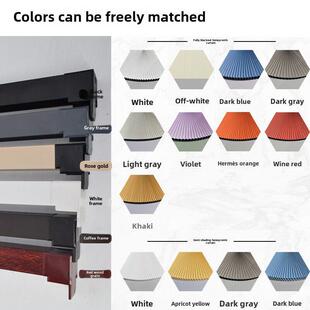 多功能折叠推拉隐形纱窗帘铝合金窗户防寒保暖挡风日夜两用蜂巢帘