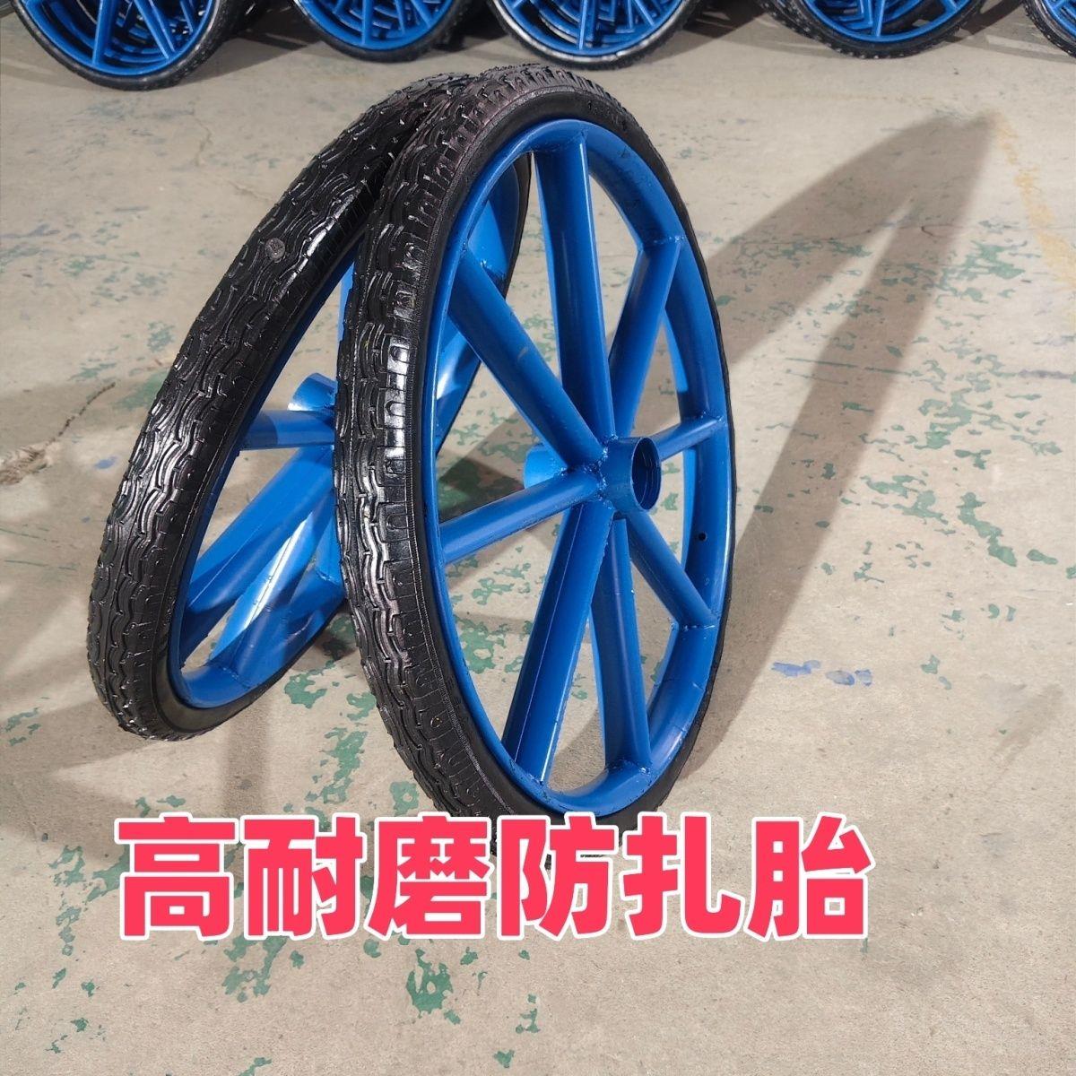 工地斗车实心轮胎子手推车斗车建筑工地加重工地斗车轮子实心