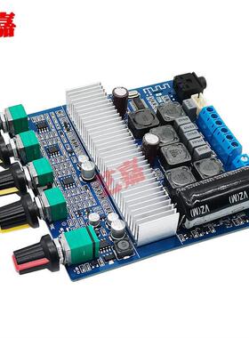 TPA3116蓝牙5.0数字功放板2.1声道2* 50W+100W低音炮12-24V带音调