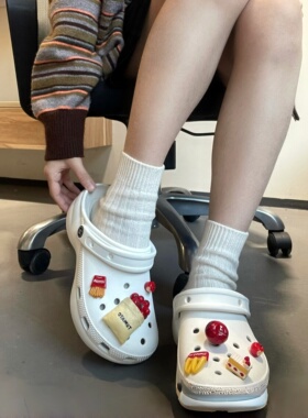 红苹果洞洞鞋鞋花元气红果果立体diy鞋扣手工可拆卸番茄袋子配饰