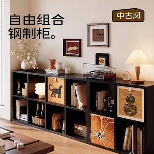 格子柜钢制自由组合书柜卡莱克书架幼儿园日式收纳储物铁艺方格柜