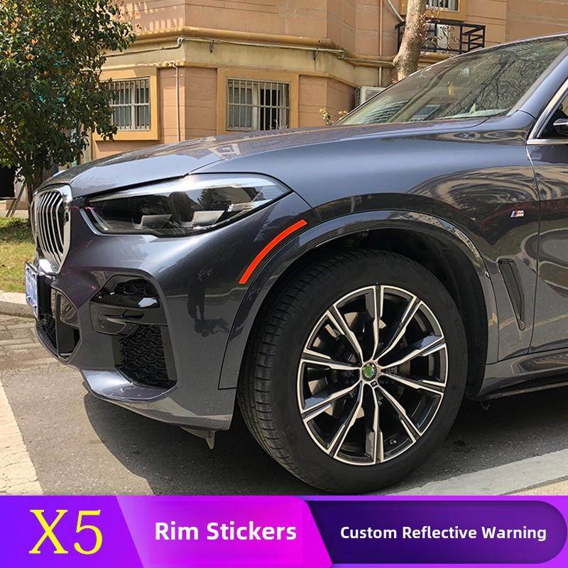 X5美规轮眉贴x5美版宝改装马专用反光贴汽车前杠长款防撞贴纸装饰